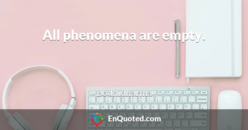 All phenomena are empty.
