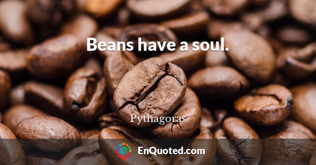 Beans have a soul.
