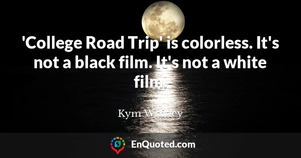 'College Road Trip' is colorless. It's not a black film. It's not a white film.