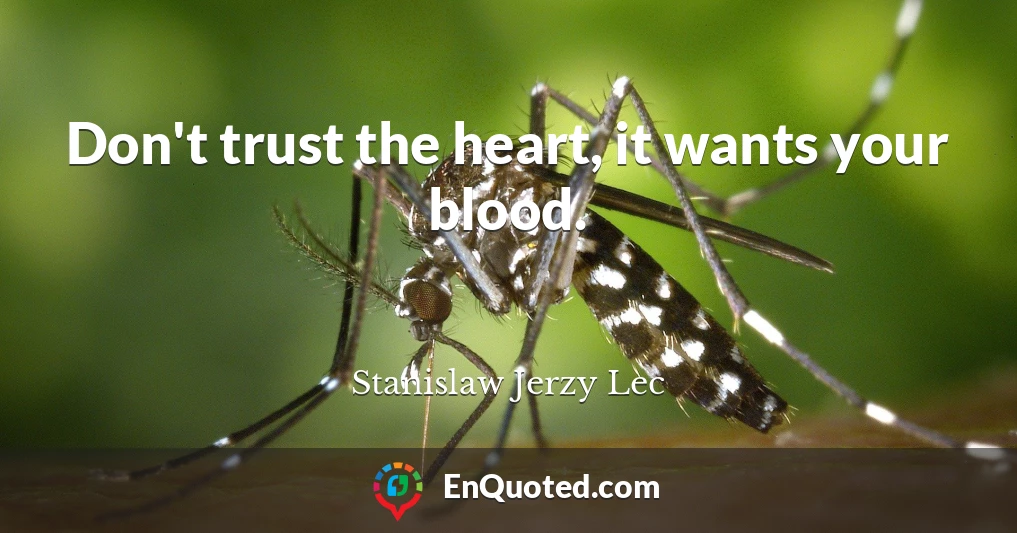 Don't trust the heart, it wants your blood.