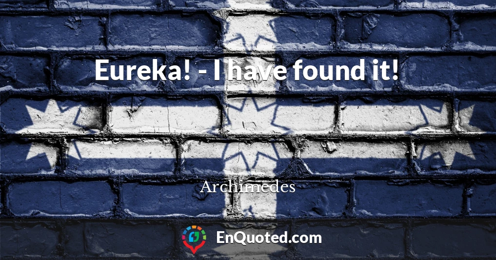 Eureka! - I have found it!