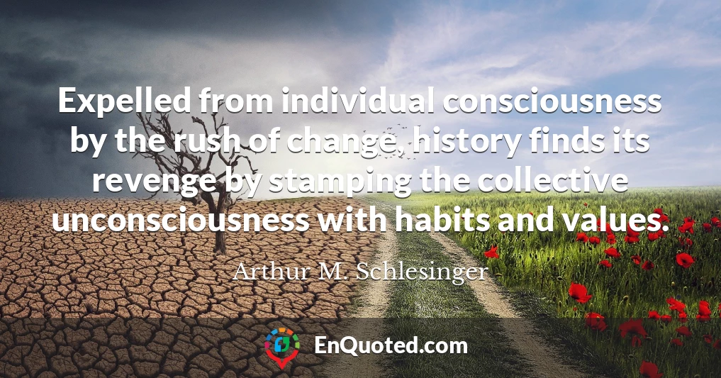 Expelled from individual consciousness by the rush of change, history finds its revenge by stamping the collective unconsciousness with habits and values.