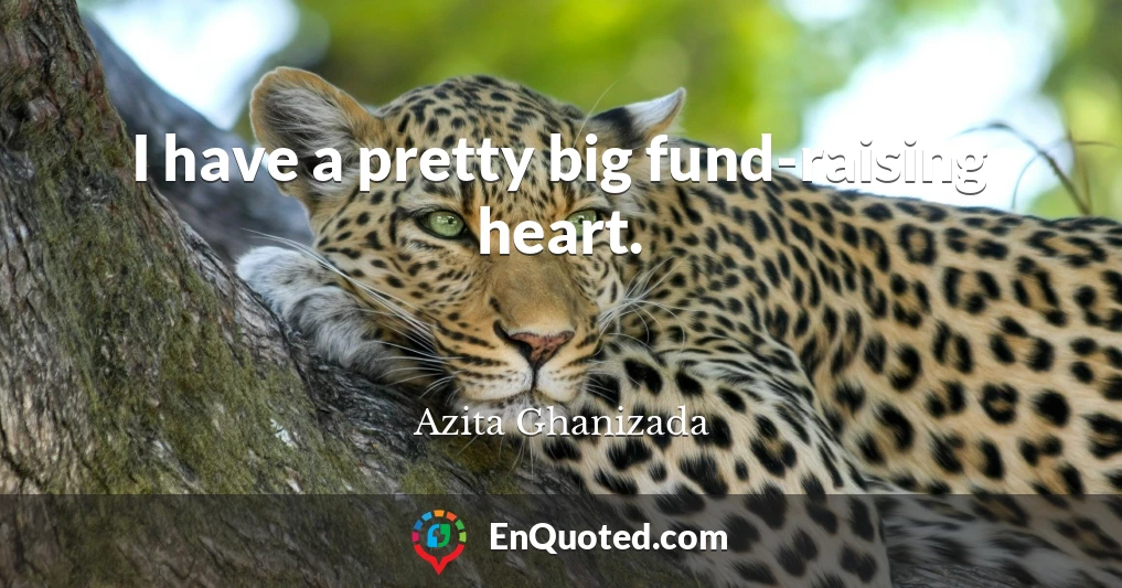 I have a pretty big fund-raising heart.
