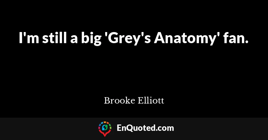 I'm still a big 'Grey's Anatomy' fan.