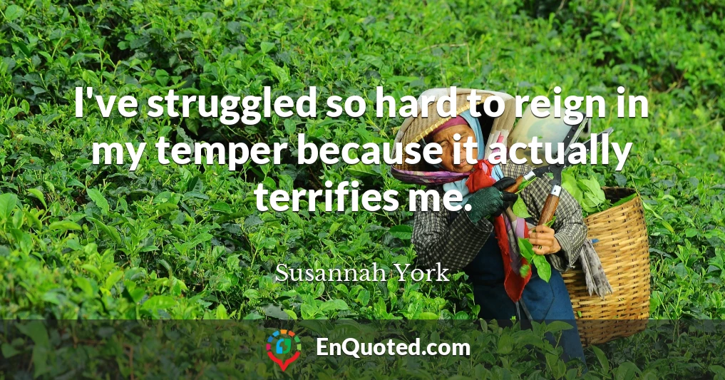 I've struggled so hard to reign in my temper because it actually terrifies me.