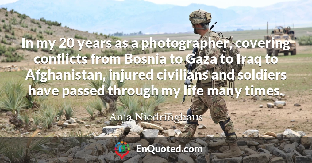 In my 20 years as a photographer, covering conflicts from Bosnia to Gaza to Iraq to Afghanistan, injured civilians and soldiers have passed through my life many times.