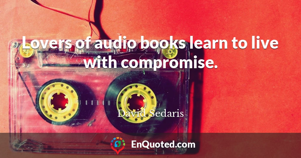 Lovers of audio books learn to live with compromise.
