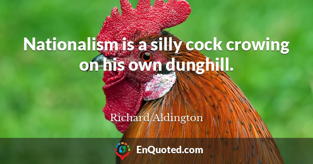 Nationalism is a silly cock crowing on his own dunghill.