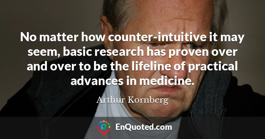 No matter how counter-intuitive it may seem, basic research has proven over and over to be the lifeline of practical advances in medicine.