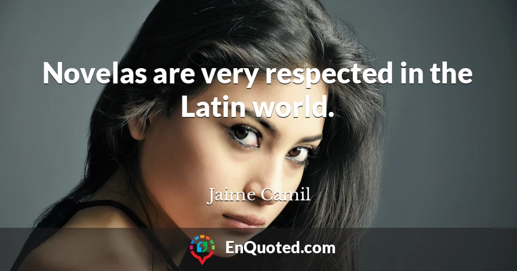 Novelas are very respected in the Latin world.