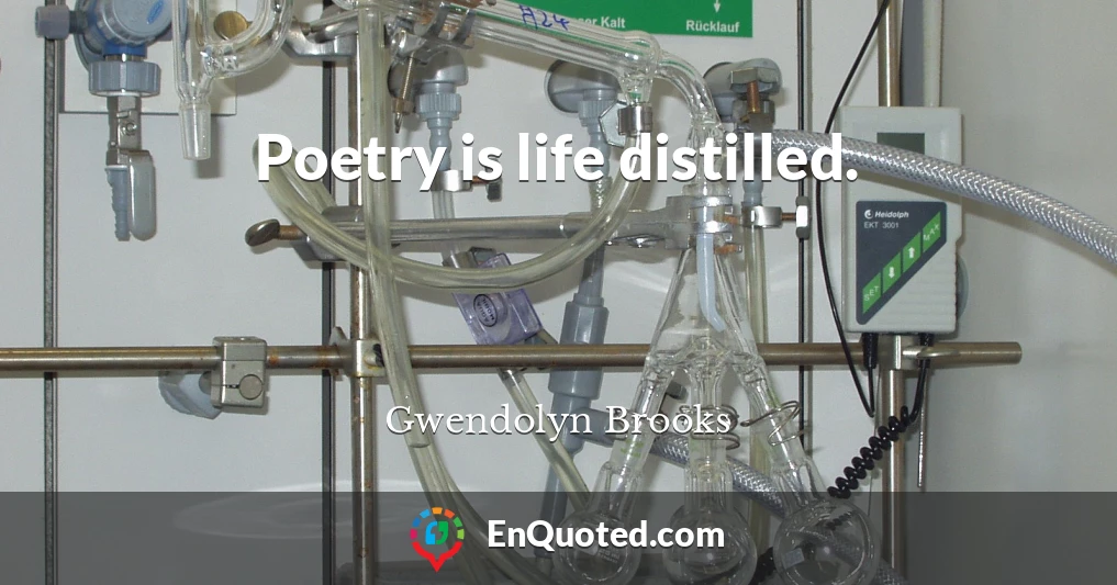 Poetry is life distilled.