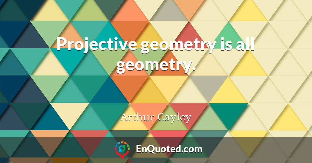 Projective geometry is all geometry.