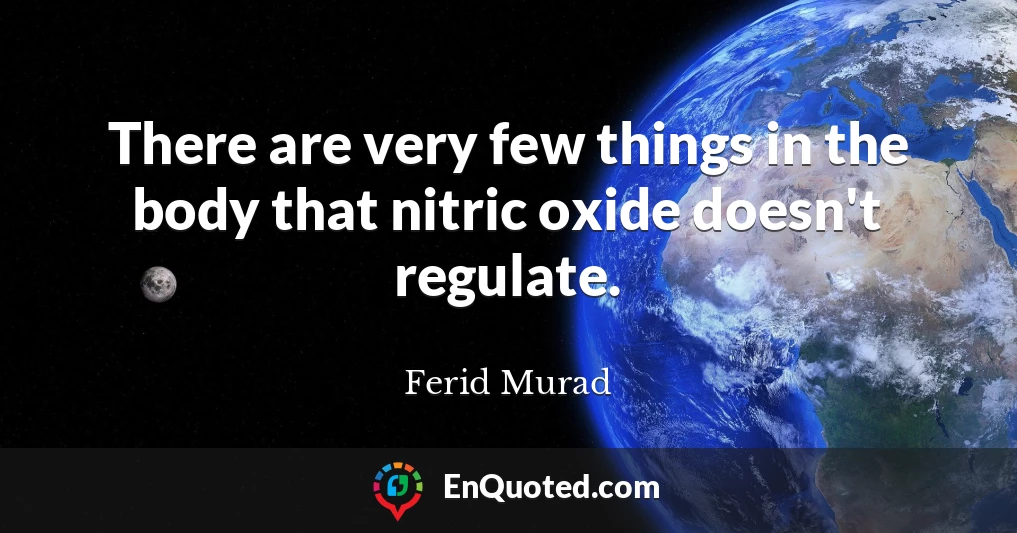 There are very few things in the body that nitric oxide doesn't regulate.