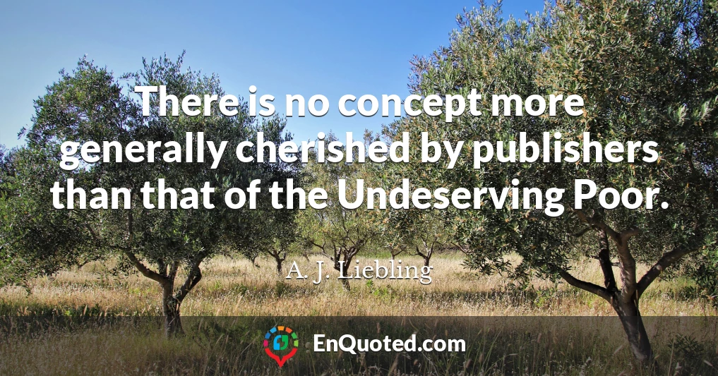 There is no concept more generally cherished by publishers than that of the Undeserving Poor.
