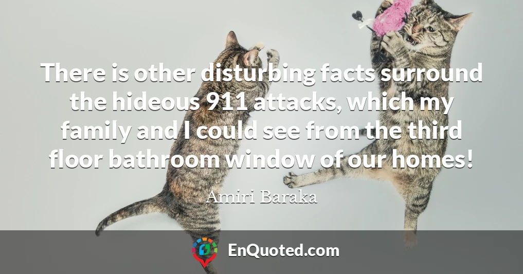 There is other disturbing facts surround the hideous 911 attacks, which my family and I could see from the third floor bathroom window of our homes!