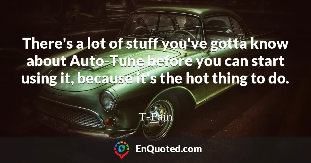 There's a lot of stuff you've gotta know about Auto-Tune before you can start using it, because it's the hot thing to do.