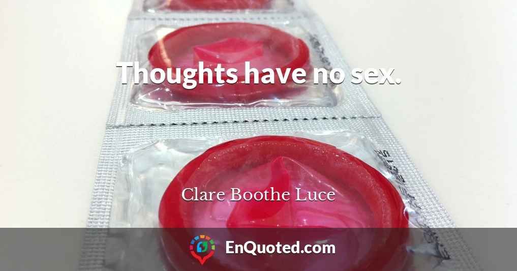 Thoughts have no sex.