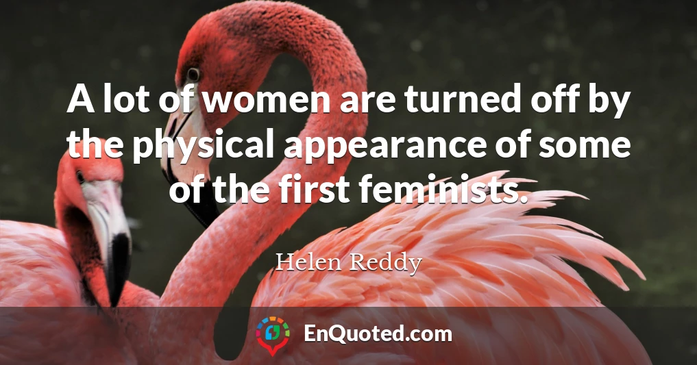 A lot of women are turned off by the physical appearance of some of the first feminists.