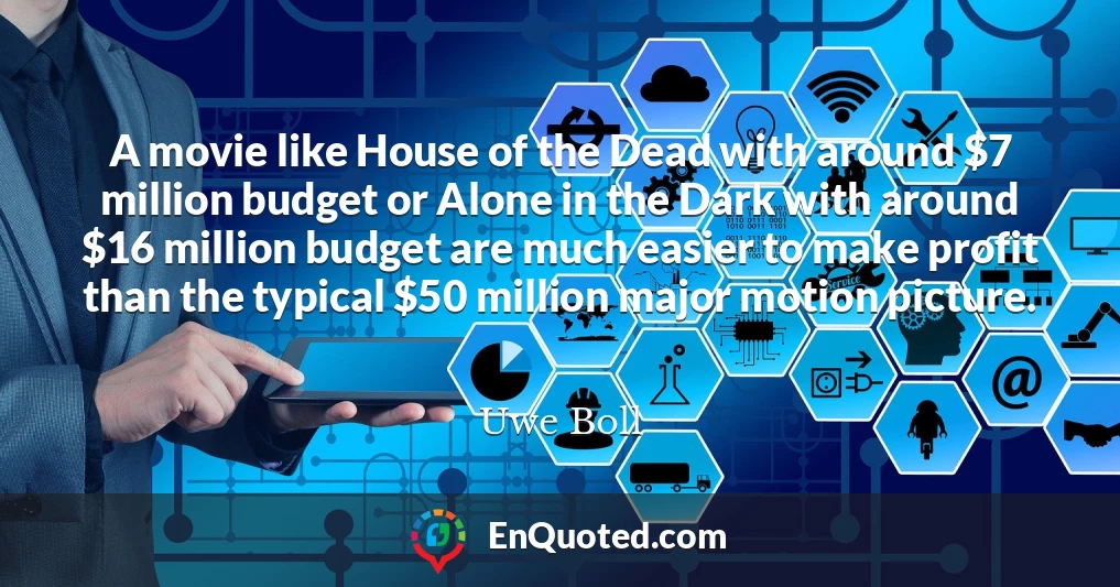 A movie like House of the Dead with around $7 million budget or Alone in the Dark with around $16 million budget are much easier to make profit than the typical $50 million major motion picture.