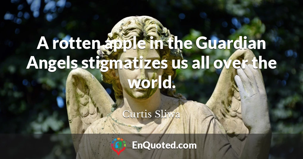 A rotten apple in the Guardian Angels stigmatizes us all over the world.