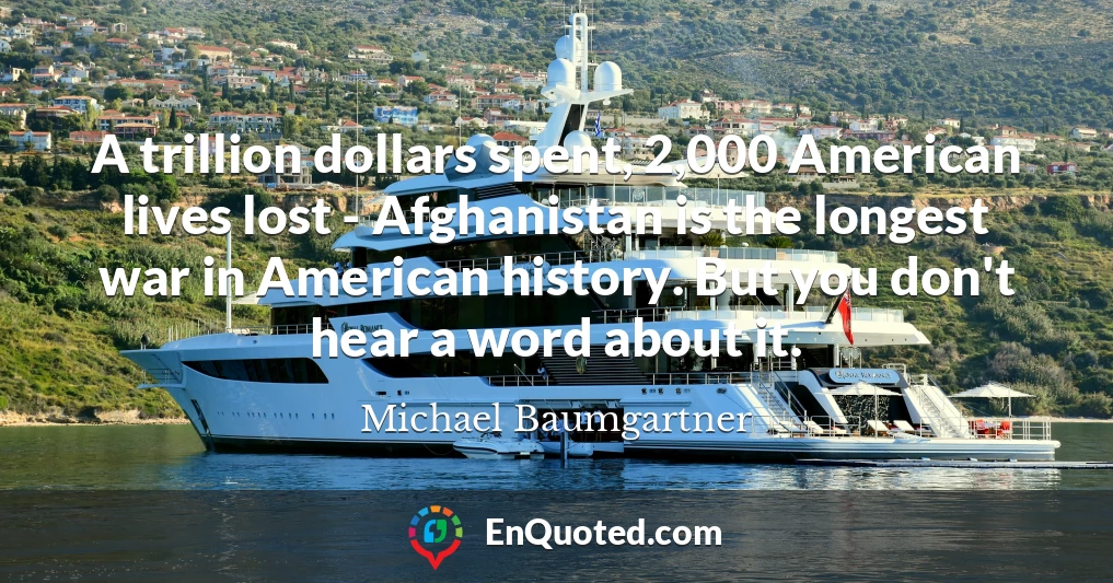 A trillion dollars spent, 2,000 American lives lost - Afghanistan is the longest war in American history. But you don't hear a word about it.