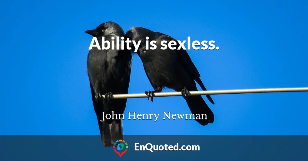 Ability is sexless.