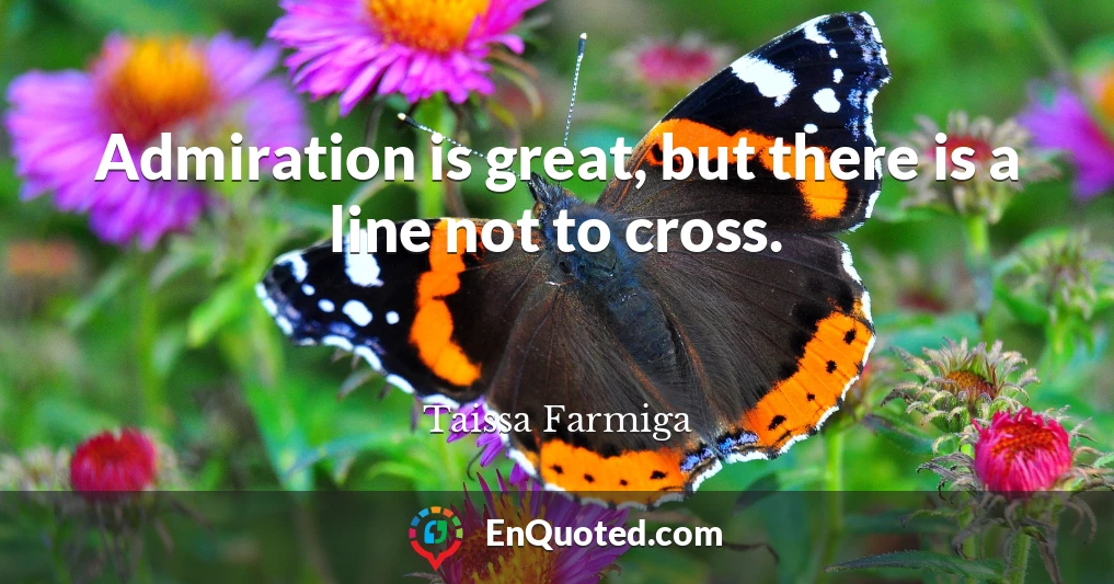 Admiration is great, but there is a line not to cross.