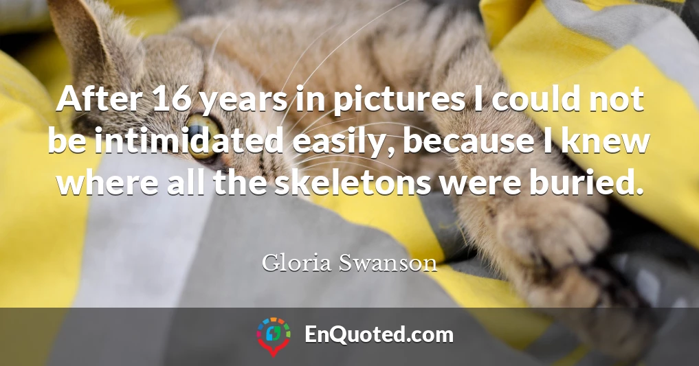 After 16 years in pictures I could not be intimidated easily, because I knew where all the skeletons were buried.