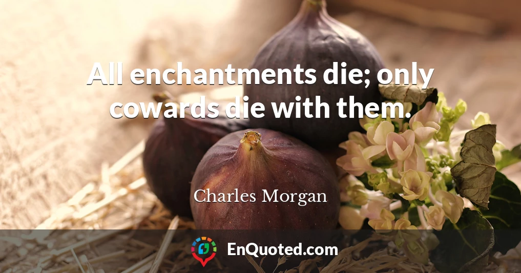 All enchantments die; only cowards die with them.