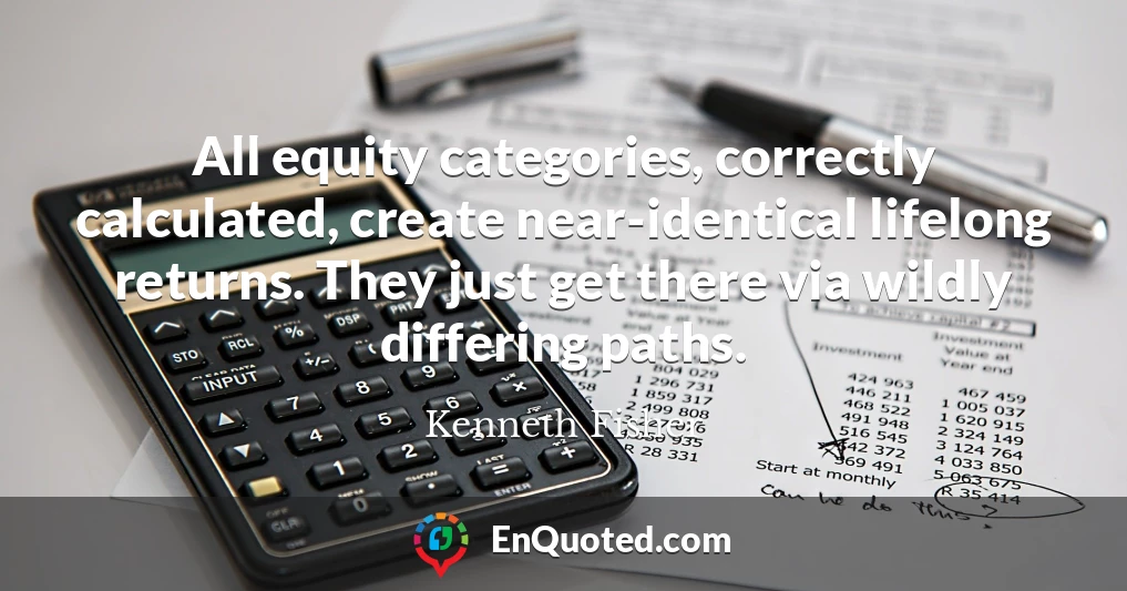 All equity categories, correctly calculated, create near-identical lifelong returns. They just get there via wildly differing paths.