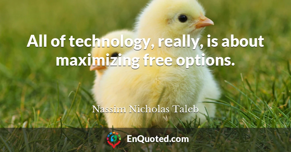 All of technology, really, is about maximizing free options.
