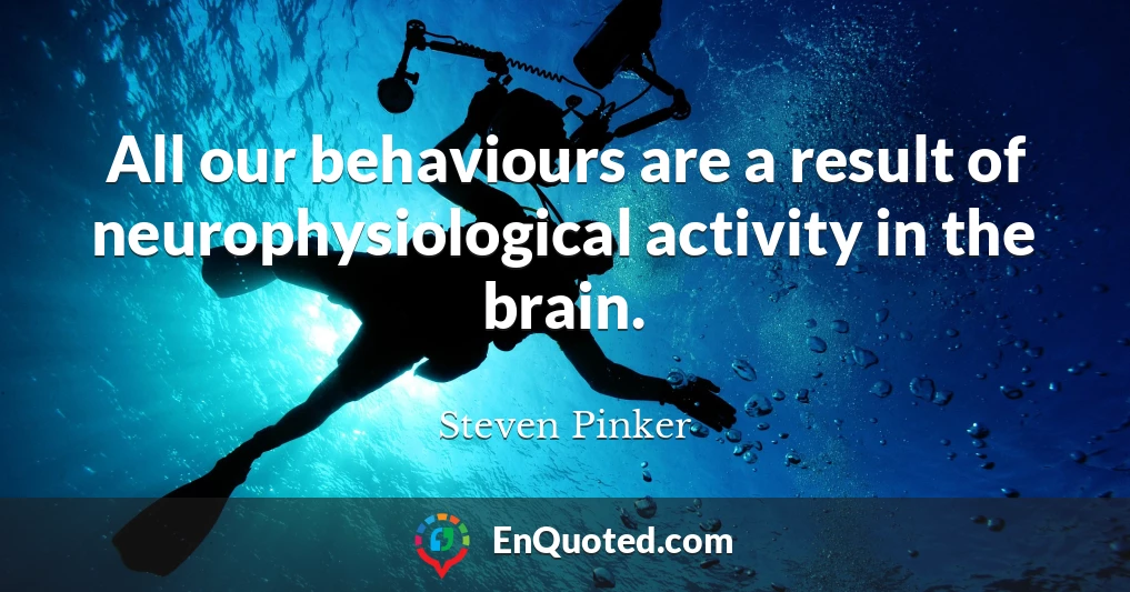 All our behaviours are a result of neurophysiological activity in the brain.