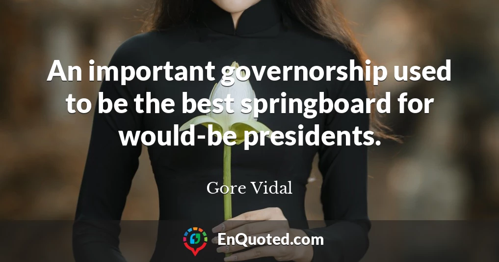 An important governorship used to be the best springboard for would-be presidents.