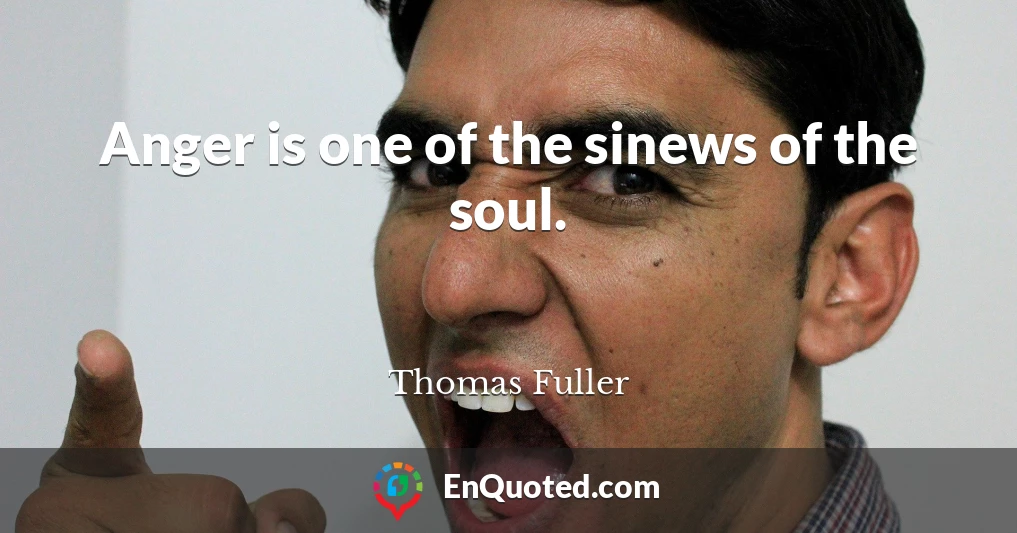 Anger is one of the sinews of the soul.