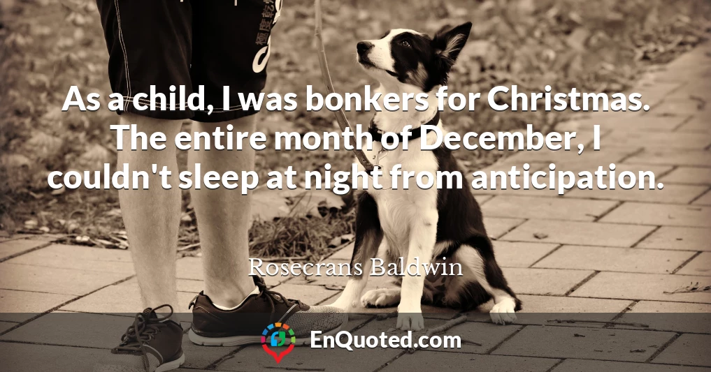 As a child, I was bonkers for Christmas. The entire month of December, I couldn't sleep at night from anticipation.