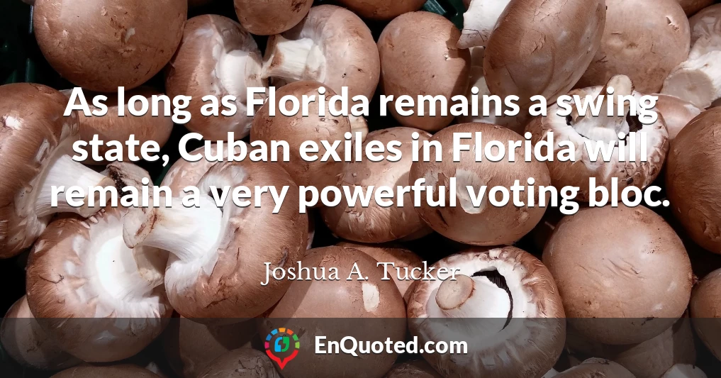 As long as Florida remains a swing state, Cuban exiles in Florida will remain a very powerful voting bloc.