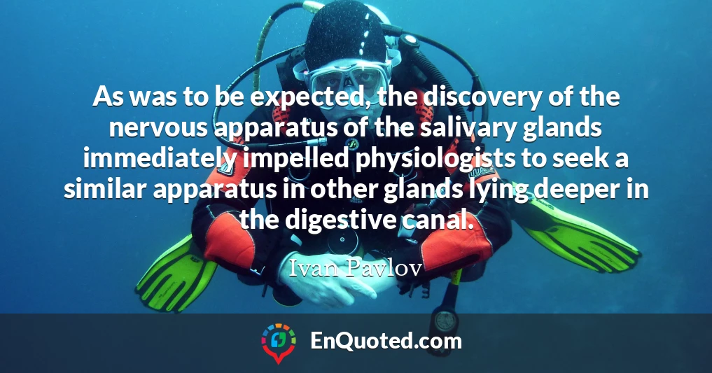 As was to be expected, the discovery of the nervous apparatus of the salivary glands immediately impelled physiologists to seek a similar apparatus in other glands lying deeper in the digestive canal.