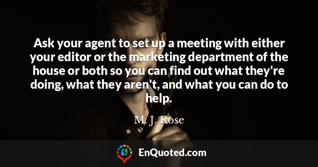 Ask your agent to set up a meeting with either your editor or the marketing department of the house or both so you can find out what they're doing, what they aren't, and what you can do to help.