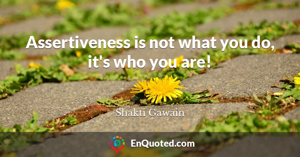 Assertiveness is not what you do, it's who you are!