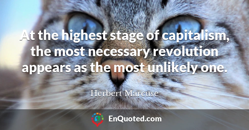 At the highest stage of capitalism, the most necessary revolution appears as the most unlikely one.