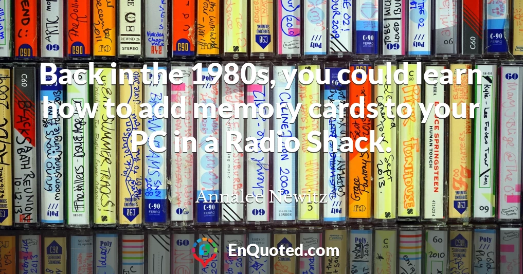 Back in the 1980s, you could learn how to add memory cards to your PC in a Radio Shack.