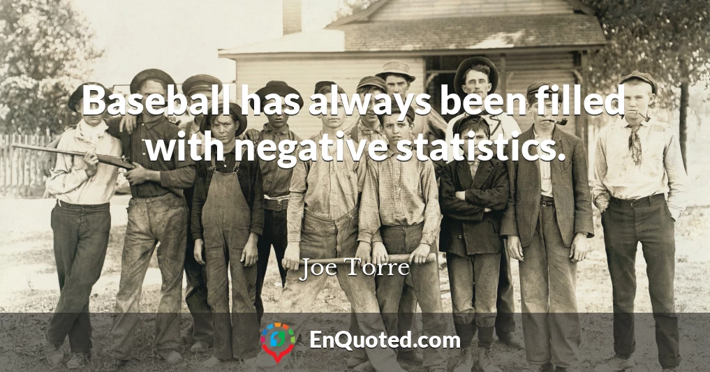 Baseball has always been filled with negative statistics.