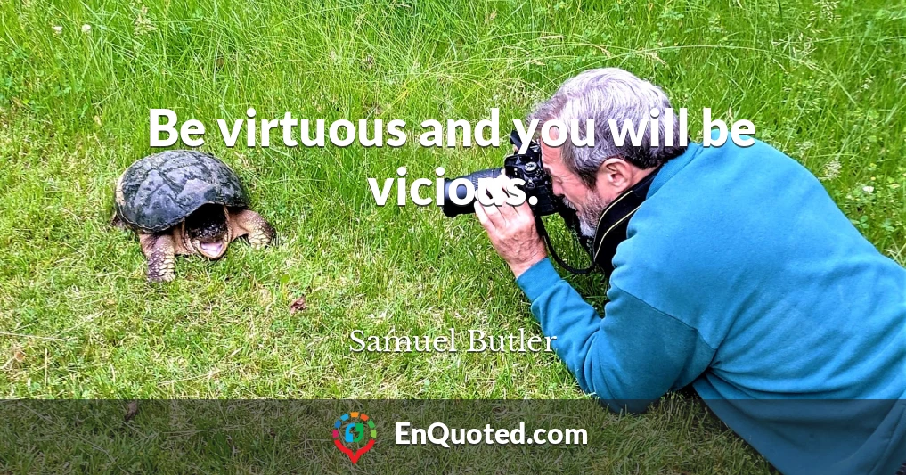 Be virtuous and you will be vicious.