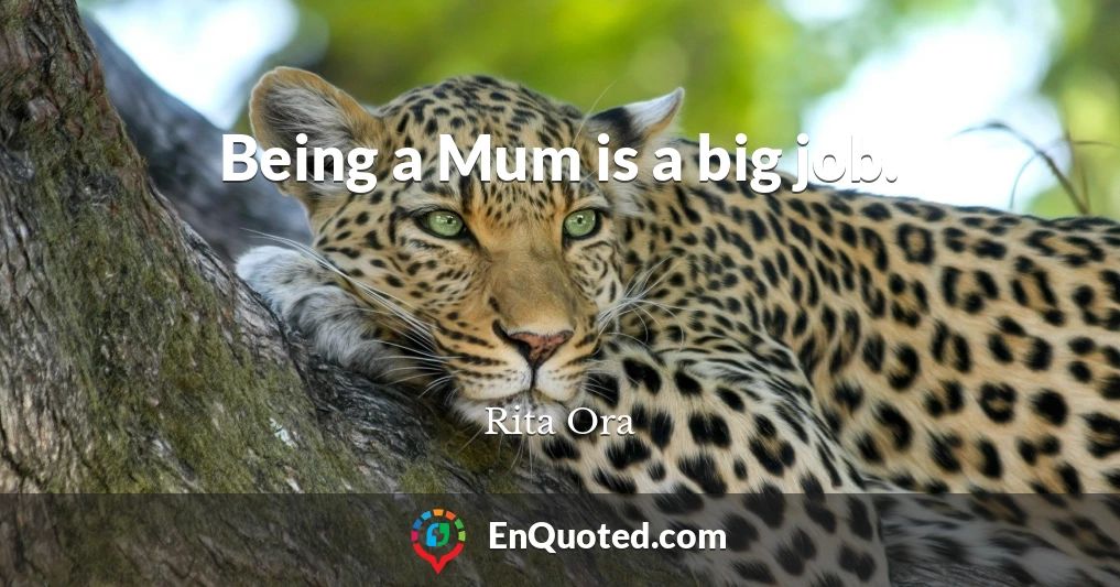 Being a Mum is a big job.