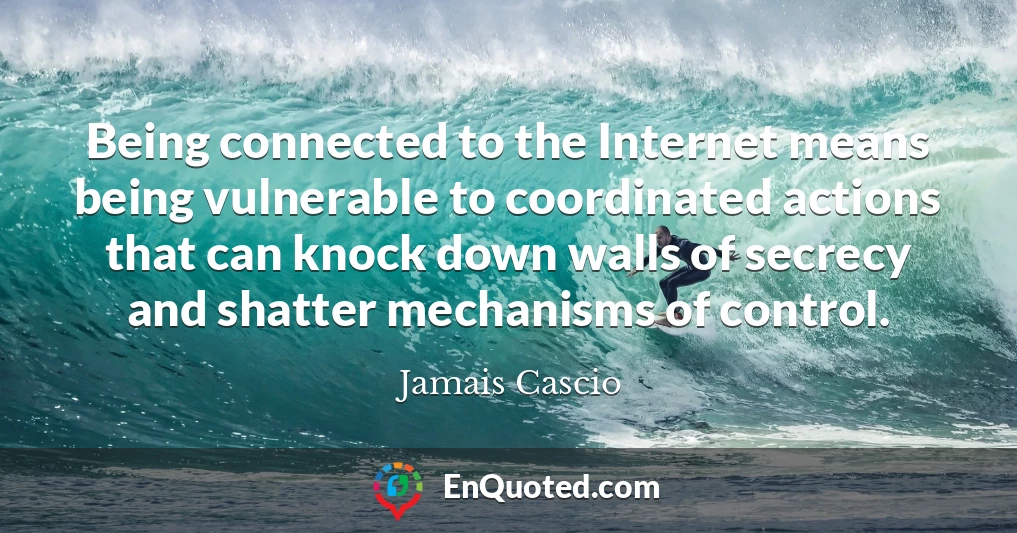 Being connected to the Internet means being vulnerable to coordinated actions that can knock down walls of secrecy and shatter mechanisms of control.