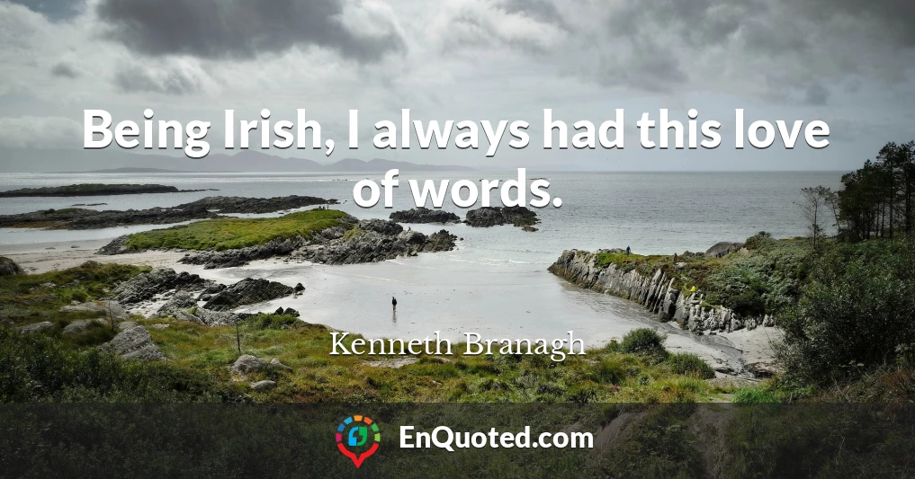 Being Irish, I always had this love of words.