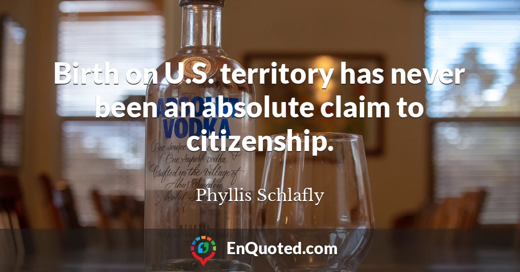 Birth on U.S. territory has never been an absolute claim to citizenship.