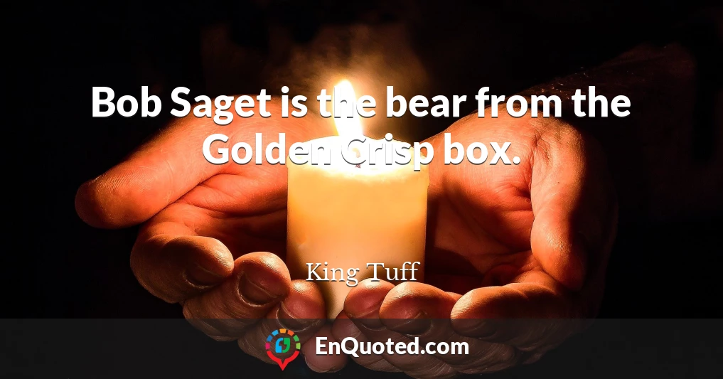 Bob Saget is the bear from the Golden Crisp box.