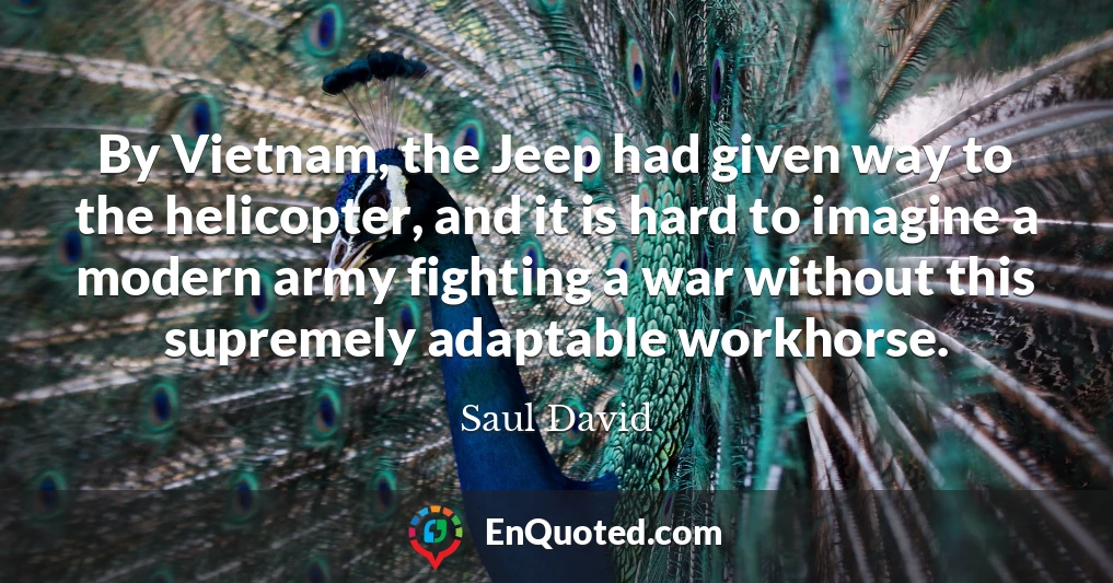 By Vietnam, the Jeep had given way to the helicopter, and it is hard to imagine a modern army fighting a war without this supremely adaptable workhorse.