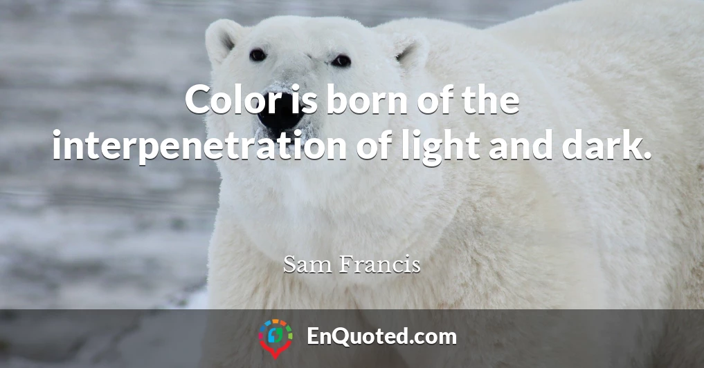 Color is born of the interpenetration of light and dark.